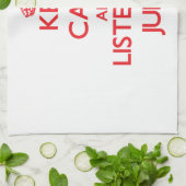 Hou Calm en luister naar Julia Theedoek (Gevouwen)