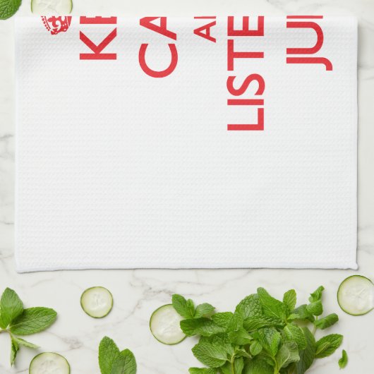 Hou Calm en luister naar Julia Theedoek (Gevouwen)