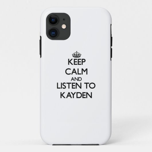Hou Calm en luister naar Kayden Case-Mate iPhone Case (Achterkant)