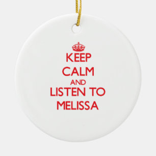Hou Calm en luister naar Melissa Keramisch Ornament