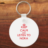 Hou Calm en luister naar Nora Sleutelhanger (Voorkant)