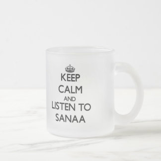 Hou Calm en luister naar Sanaa Matglas Koffiemok