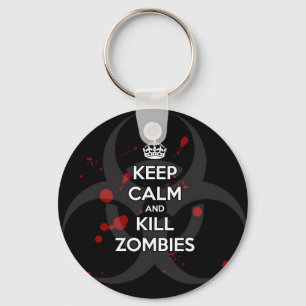 Hou Calm en maak geen beetje moordzombie zombies. Sleutelhanger
