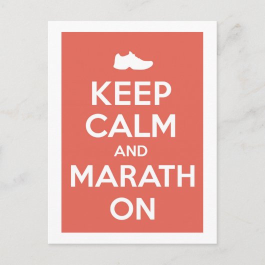 Hou Calm en Marathon Briefkaart (Voorkant)