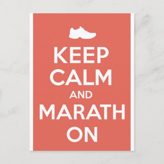 Hou Calm en Marathon Briefkaart (Voorkant)