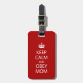 Hou Calm en Obey mama Bagagelabel (Voorkant verticaal)