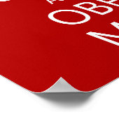 Hou Calm en Obey mama Poster (Hoek)