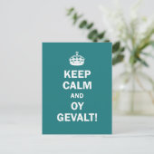 "Hou Calm en Oy Gevalt!" Briefkaart (Staand voorkant)