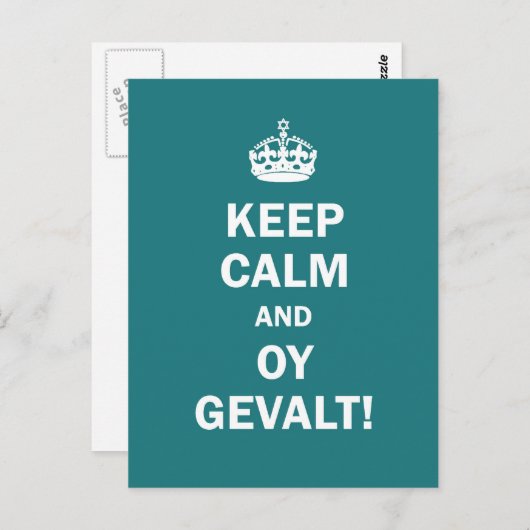 "Hou Calm en Oy Gevalt!" Briefkaart (Voorkant / Achterkant)