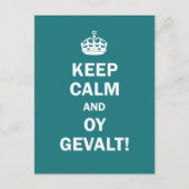 "Hou Calm en Oy Gevalt!" Briefkaart (Voorkant)