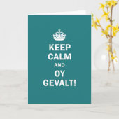 "Hou Calm en Oy Gevalt!" Kaart (Gele Bloem)