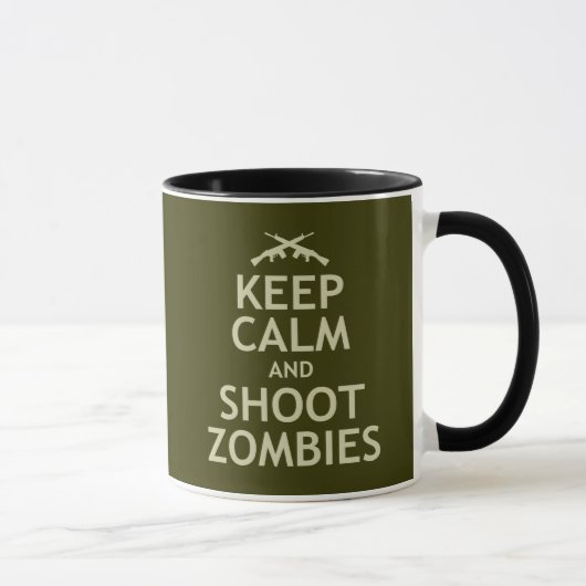 Hou Calm en Shoot Zombies Mok (Rechts)