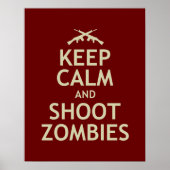 Hou Calm en Shoot Zombies Poster (Voorkant)