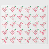 Hou Calm en springstaartje grappig kerstfeest Cadeaupapier (Vlak)