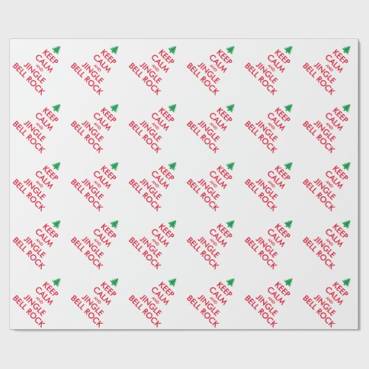 Hou Calm en springstaartje grappig kerstfeest Cadeaupapier (Vlak)