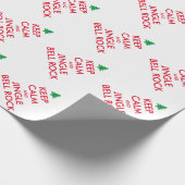 Hou Calm en springstaartje grappig kerstfeest Cadeaupapier (Hoek)