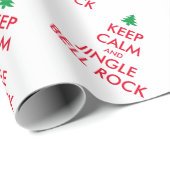 Hou Calm en springstaartje grappig kerstfeest Cadeaupapier (Rol Hoek)
