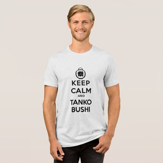 Hou Calm en Tanko Bushi: Obon Festival Tri-Blend Shirt (Voorkant volledig)