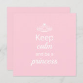 Hou Calm en wees een prinsesroze (Voorkant / Achterkant)