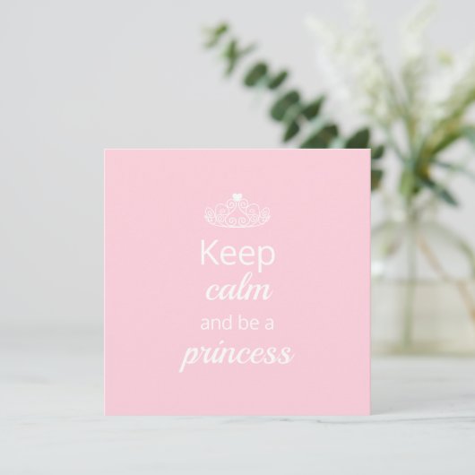 Hou Calm en wees een prinsesroze (Staand voorkant)