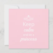Hou Calm en wees een prinsesroze (Achterkant)