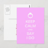 Hou Calm en wees prinses Briefkaart (Voorkant / Achterkant)
