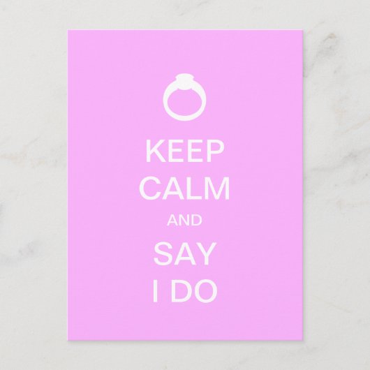 Hou Calm en wees prinses Briefkaart (Voorkant)