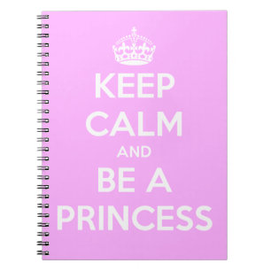 Hou Calm en wees prinses Notitieboek