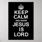 Hou Calm en weet dat Jezus Heer is Poster (Voorkant)