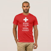 Hou Calm en Yodel Louly Swiss Pride T-shirt (Voorkant volledig)