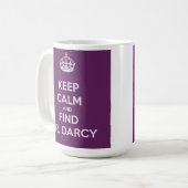 Hou Calm en zoek Mr Darcy Jane Austen Koffiemok (Voorkant links)