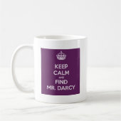 Hou Calm en zoek Mr Darcy Jane Austen Koffiemok (Links)