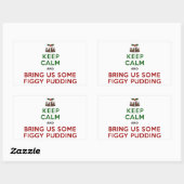Hou Calm Figgy Pudding Rechthoekige Sticker (Vel)