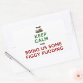 Hou Calm Figgy Pudding Rechthoekige Sticker (Envelop)