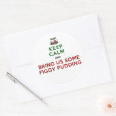 Hou Calm Figgy Pudding Ronde Sticker (Envelop)