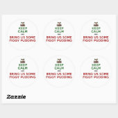 Hou Calm Figgy Pudding Ronde Sticker (Vel)
