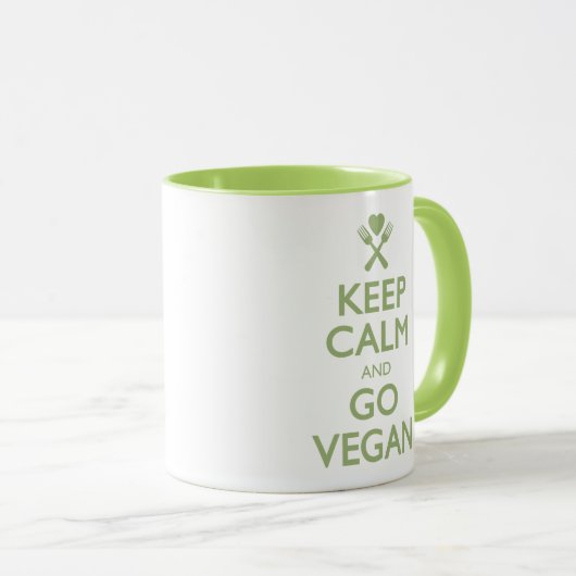 Hou Calm Go Vegan Mok (Voorkant rechts)