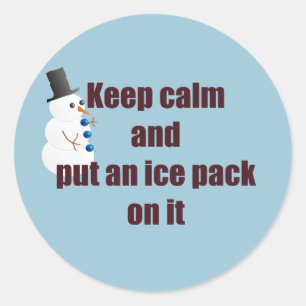 Hou Calm, grappig Gezegde voor atleten Ronde Sticker