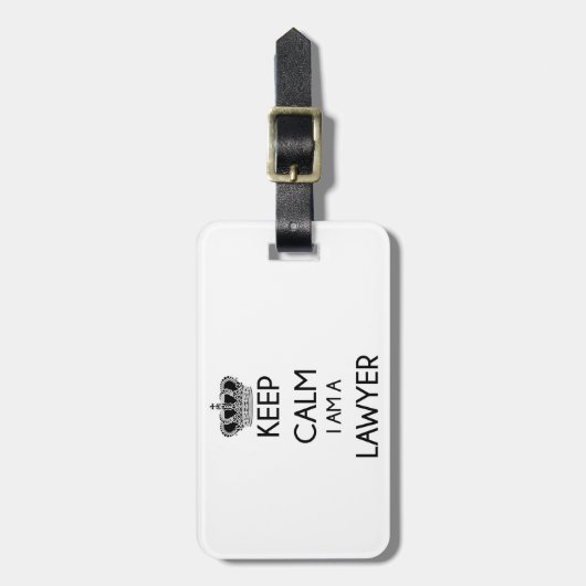 Hou Calm, ik ben advocaat Bagagelabel (Voorkant verticaal)