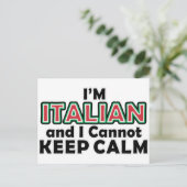 Hou Calm Italians Briefkaart (Staand voorkant)