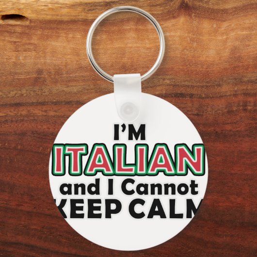 Hou Calm Italians Sleutelhanger (Voorkant)