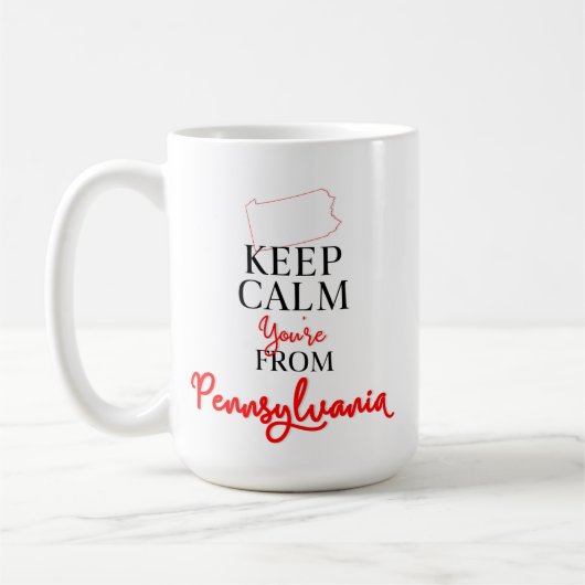 Hou Calm je uit Pennsylvania Koffiemok (Links)