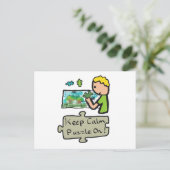 Hou Calm Jigzaag Puzzle Briefkaart (Staand voorkant)