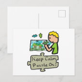 Hou Calm Jigzaag Puzzle Briefkaart (Voorkant / Achterkant)