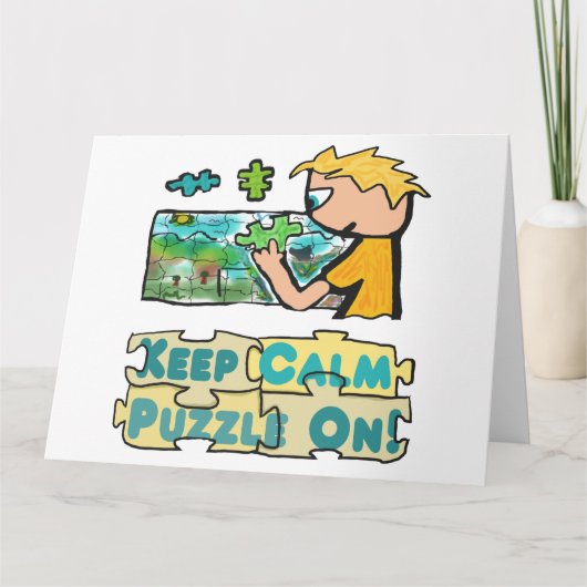 Hou Calm Jigzaag Puzzle Kaart (Voorkant)