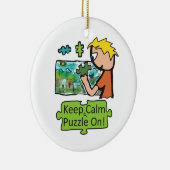 Hou Calm Jigzaag Puzzle Keramisch Ornament (Rechts)