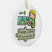 Hou Calm Jigzaag Puzzle Keramisch Ornament (Rechts)