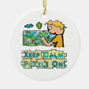 Hou Calm Jigzaag Puzzle Keramisch Ornament