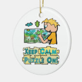 Hou Calm Jigzaag Puzzle Keramisch Ornament (Links)