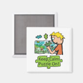 Hou Calm Jigzaag Puzzle Magneet (Voorkant / Achterkant)